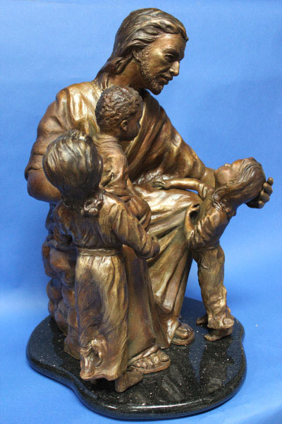 Come Unto Me; Christ, welcoming  children.